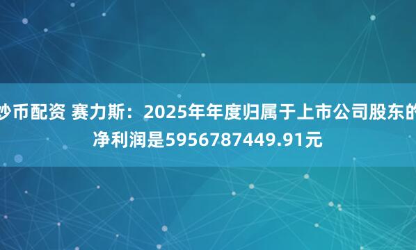 炒币配资 赛力斯：2025年年度归属于上市公司股东的净利润是5956787449.91元